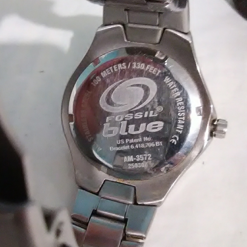 SALE Mens Fossil Blue Watch - Picture 5 of 8